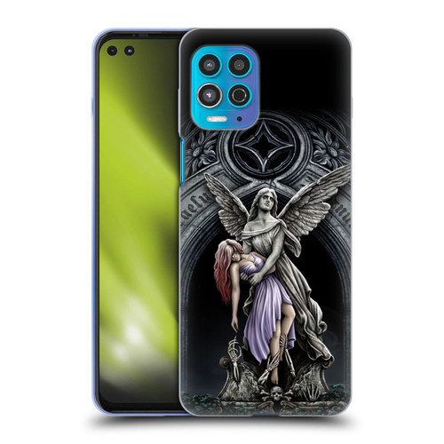 Sarah Richter Gothic Stone Angel With Skull Soft Gel Case for Motorola Moto G100