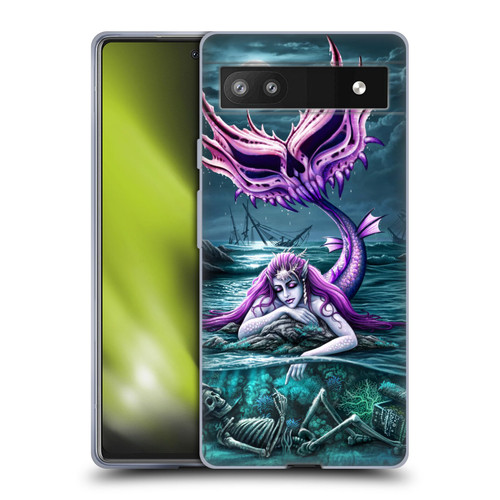Sarah Richter Gothic Mermaid With Skeleton Pirate Soft Gel Case for Google Pixel 6a