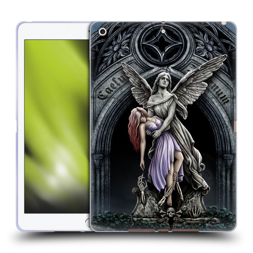 Sarah Richter Gothic Stone Angel With Skull Soft Gel Case for Apple iPad 10.2 2019/2020/2021
