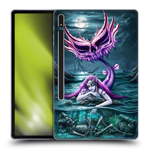 Sarah Richter Gothic Mermaid With Skeleton Pirate Soft Gel Case for Samsung Galaxy Tab S8 Plus