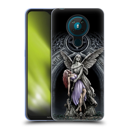 Sarah Richter Gothic Stone Angel With Skull Soft Gel Case for Nokia 5.3