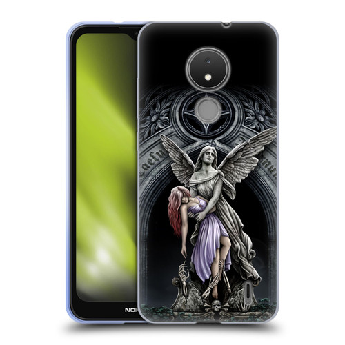 Sarah Richter Gothic Stone Angel With Skull Soft Gel Case for Nokia C21
