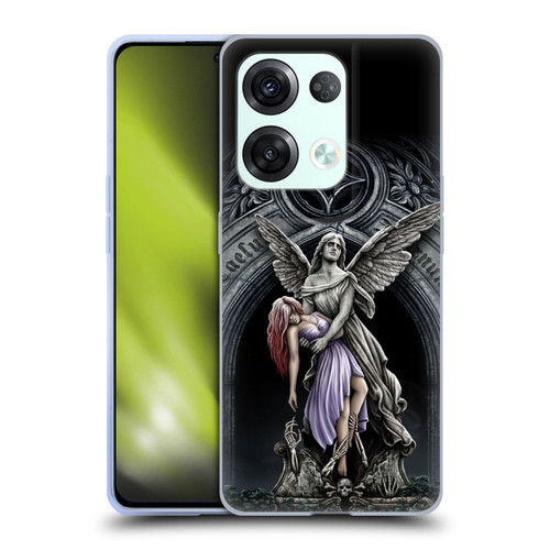 Sarah Richter Gothic Stone Angel With Skull Soft Gel Case for OPPO Reno8 Pro
