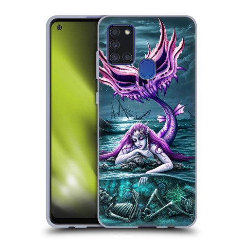 Sarah Richter Gothic Mermaid With Skeleton Pirate Soft Gel Case for Samsung Galaxy A21s (2020)