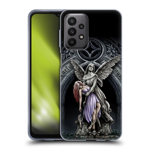 Sarah Richter Gothic Stone Angel With Skull Soft Gel Case for Samsung Galaxy A23 / 5G (2022)