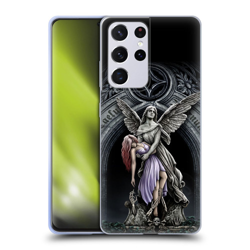 Sarah Richter Gothic Stone Angel With Skull Soft Gel Case for Samsung Galaxy S21 Ultra 5G