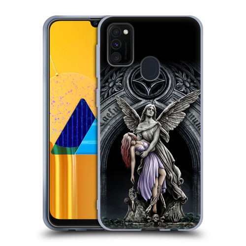 Sarah Richter Gothic Stone Angel With Skull Soft Gel Case for Samsung Galaxy M30s (2019)/M21 (2020)