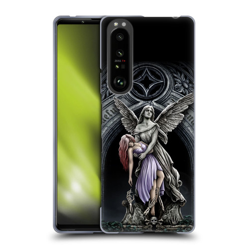 Sarah Richter Gothic Stone Angel With Skull Soft Gel Case for Sony Xperia 1 III