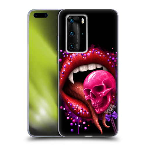 Sarah Richter Skulls Red Vampire Candy Lips Soft Gel Case for Huawei P40 Pro / P40 Pro Plus 5G
