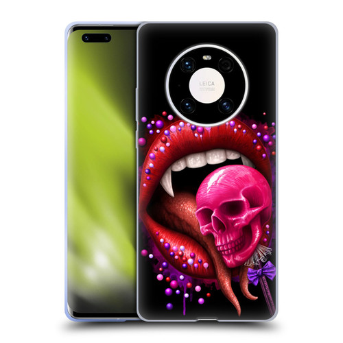 Sarah Richter Skulls Red Vampire Candy Lips Soft Gel Case for Huawei Mate 40 Pro 5G