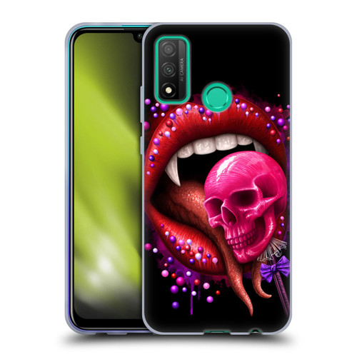 Sarah Richter Skulls Red Vampire Candy Lips Soft Gel Case for Huawei P Smart (2020)