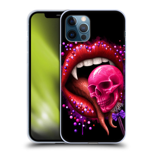 Sarah Richter Skulls Red Vampire Candy Lips Soft Gel Case for Apple iPhone 12 / iPhone 12 Pro