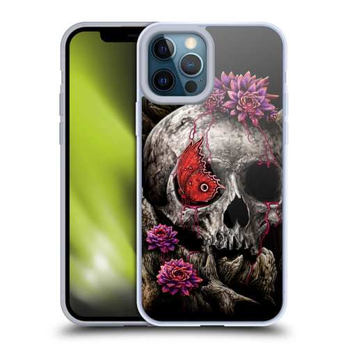 Sarah Richter Skulls Butterfly And Flowers Soft Gel Case for Apple iPhone 12 Pro Max