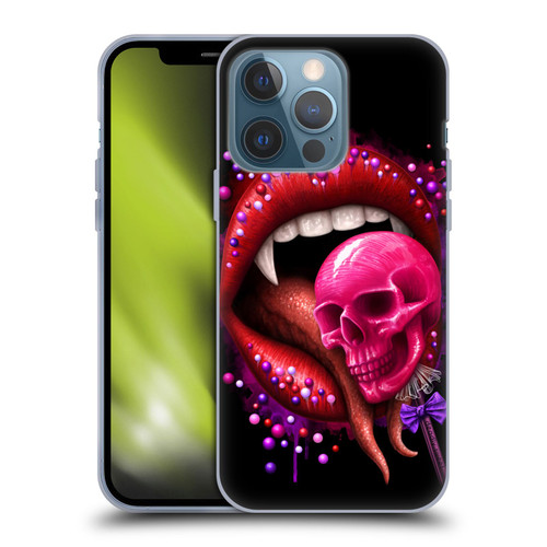 Sarah Richter Skulls Red Vampire Candy Lips Soft Gel Case for Apple iPhone 13 Pro