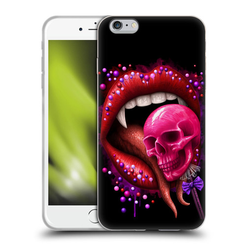 Sarah Richter Skulls Red Vampire Candy Lips Soft Gel Case for Apple iPhone 6 Plus / iPhone 6s Plus