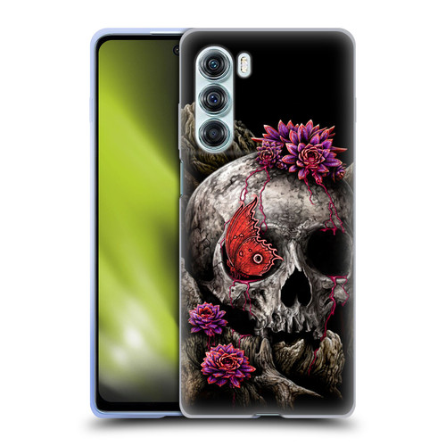 Sarah Richter Skulls Butterfly And Flowers Soft Gel Case for Motorola Edge S30 / Moto G200 5G