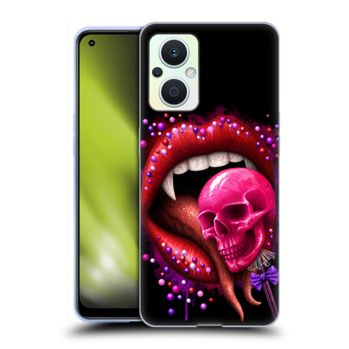 Sarah Richter Skulls Red Vampire Candy Lips Soft Gel Case for OPPO Reno8 Lite