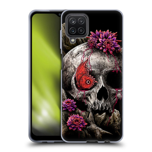 Sarah Richter Skulls Butterfly And Flowers Soft Gel Case for Samsung Galaxy A12 (2020)