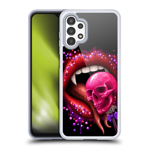 Sarah Richter Skulls Red Vampire Candy Lips Soft Gel Case for Samsung Galaxy A13 (2022)