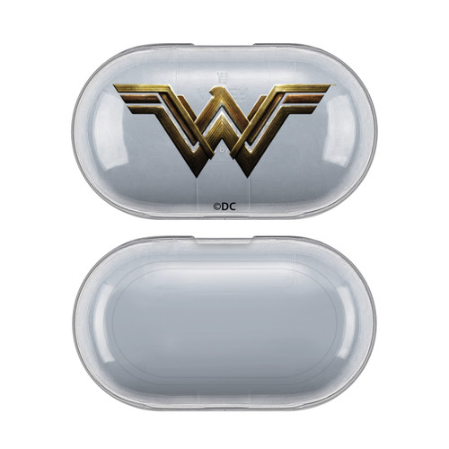 Justice League Movie Logos Wonder Woman Clear Hard Crystal Cover Case for Samsung Galaxy Buds / Buds Plus