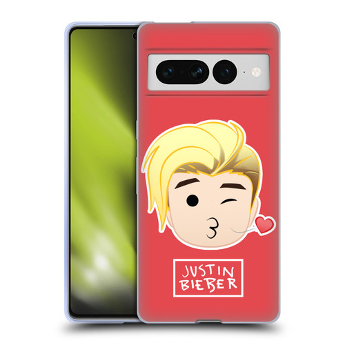 Justin Bieber Justmojis Kiss Soft Gel Case for Google Pixel 7 Pro