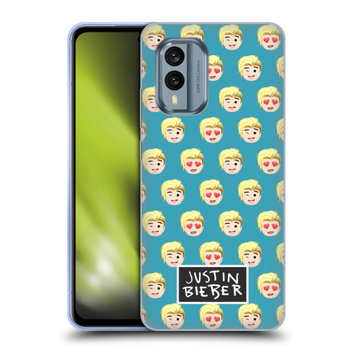 Justin Bieber Justmojis Patterns Soft Gel Case for Nokia X30