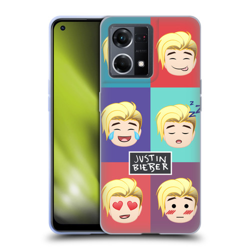 Justin Bieber Justmojis Cute Faces Soft Gel Case for OPPO Reno8 4G