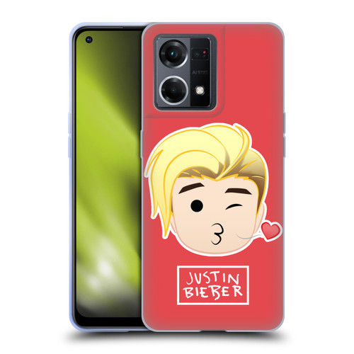 Justin Bieber Justmojis Kiss Soft Gel Case for OPPO Reno8 4G