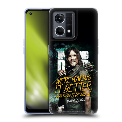 AMC The Walking Dead Season 9 Quotes Daryl Soft Gel Case for OPPO Reno8 4G