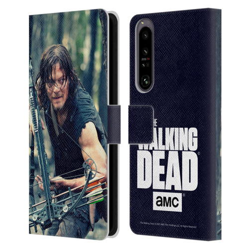 AMC The Walking Dead Daryl Dixon Lurk Leather Book Wallet Case Cover For Sony Xperia 1 IV