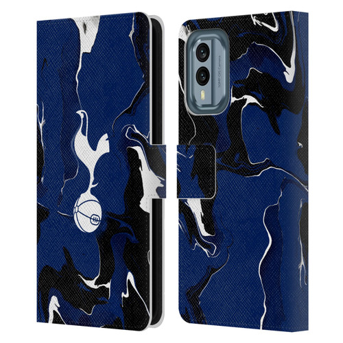 Tottenham Hotspur F.C. Badge Marble Leather Book Wallet Case Cover For Nokia X30