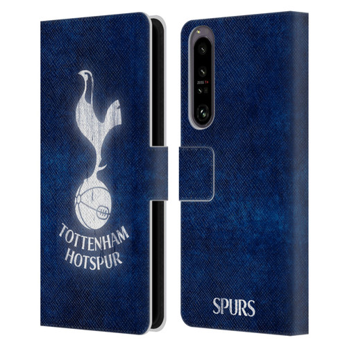 Tottenham Hotspur F.C. Badge Distressed Leather Book Wallet Case Cover For Sony Xperia 1 IV