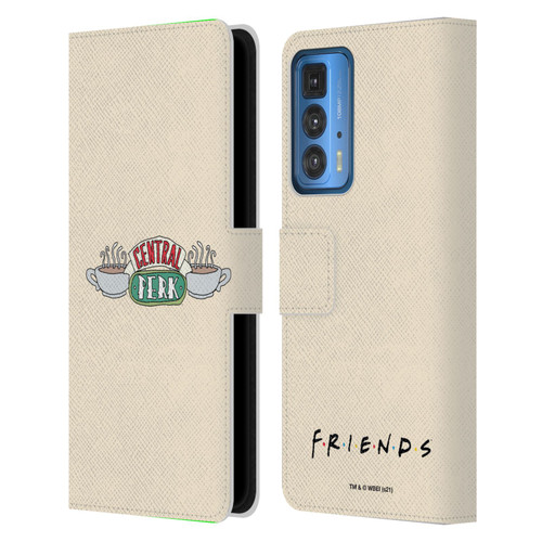Friends TV Show Iconic Central Perk Leather Book Wallet Case Cover For Motorola Edge (2022)