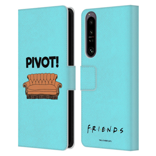 Friends TV Show Quotes Pivot Leather Book Wallet Case Cover For Sony Xperia 1 IV