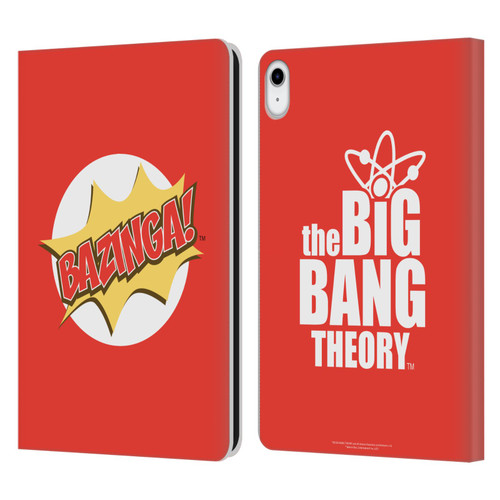 The Big Bang Theory Bazinga Pop Art Leather Book Wallet Case Cover For Apple iPad 10.9 (2022)