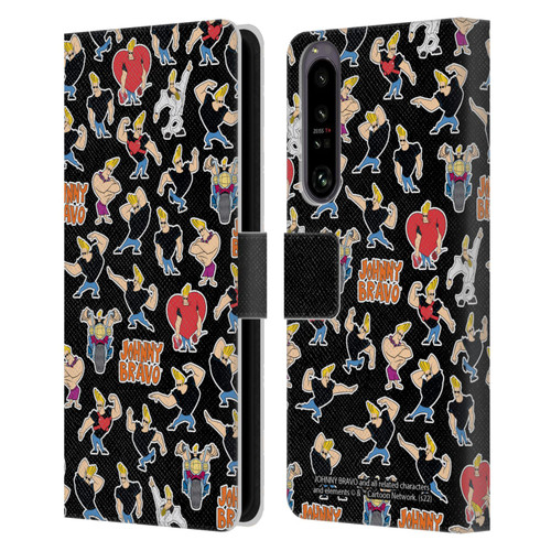 Johnny Bravo Graphics Pattern Leather Book Wallet Case Cover For Sony Xperia 1 IV