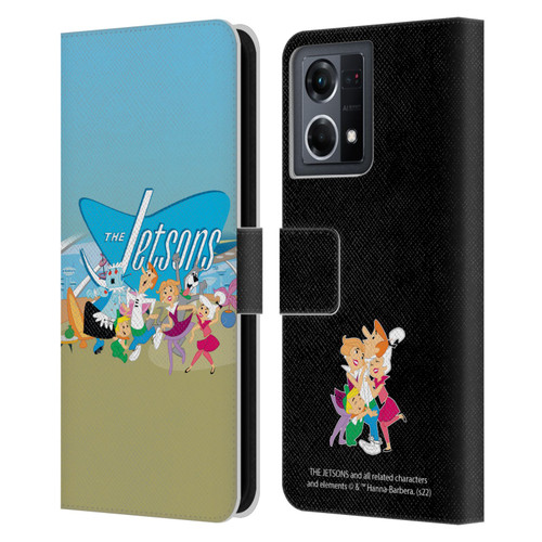 The Jetsons Graphics Group Leather Book Wallet Case Cover For OPPO Reno8 4G