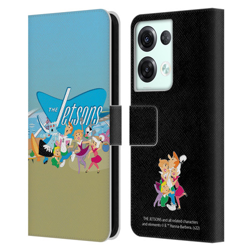 The Jetsons Graphics Group Leather Book Wallet Case Cover For OPPO Reno8 Pro