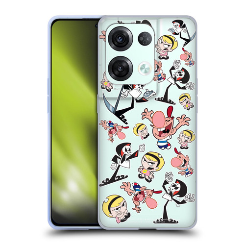 The Grim Adventures of Billy & Mandy Graphics Icons Soft Gel Case for OPPO Reno8 Pro