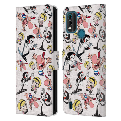 The Grim Adventures of Billy & Mandy Graphics Icons Leather Book Wallet Case Cover For Nokia G11 Plus