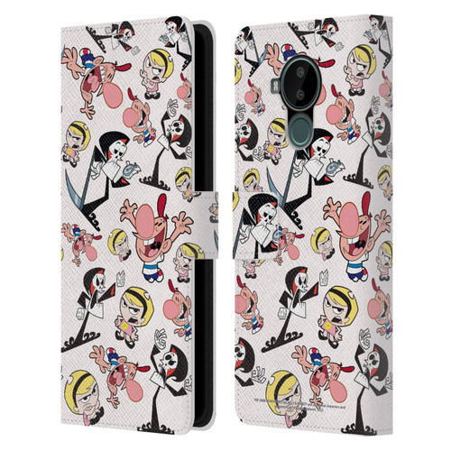 The Grim Adventures of Billy & Mandy Graphics Icons Leather Book Wallet Case Cover For Nokia C30