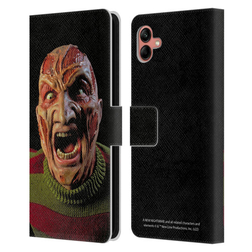 A Nightmare On Elm Street: New Nightmare Graphics Freddy Leather Book Wallet Case Cover For Samsung Galaxy A04 (2022)