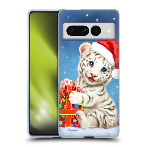 Kayomi Harai Animals And Fantasy White Tiger Christmas Gift Soft Gel Case for Google Pixel 7 Pro