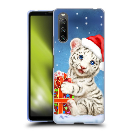 Kayomi Harai Animals And Fantasy White Tiger Christmas Gift Soft Gel Case for Sony Xperia 10 IV