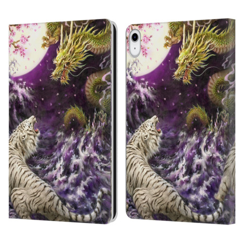 Kayomi Harai Animals And Fantasy Asian Tiger & Dragon Leather Book Wallet Case Cover For Apple iPad 10.9 (2022)