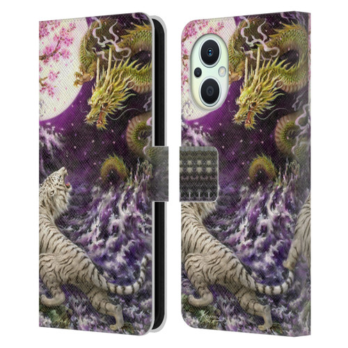 Kayomi Harai Animals And Fantasy Asian Tiger & Dragon Leather Book Wallet Case Cover For OPPO Reno8 Lite