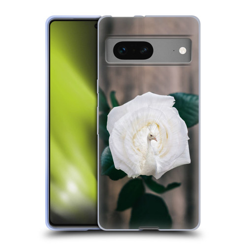 Pixelmated Animals Surreal Pets Peacock Rose Soft Gel Case for Google Pixel 7