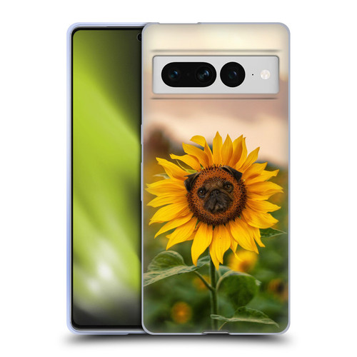Pixelmated Animals Surreal Pets Pugflower Soft Gel Case for Google Pixel 7 Pro