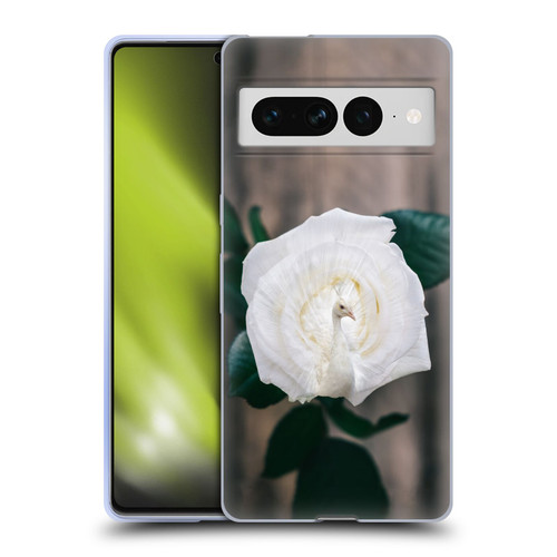Pixelmated Animals Surreal Pets Peacock Rose Soft Gel Case for Google Pixel 7 Pro