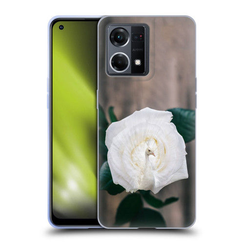 Pixelmated Animals Surreal Pets Peacock Rose Soft Gel Case for OPPO Reno8 4G